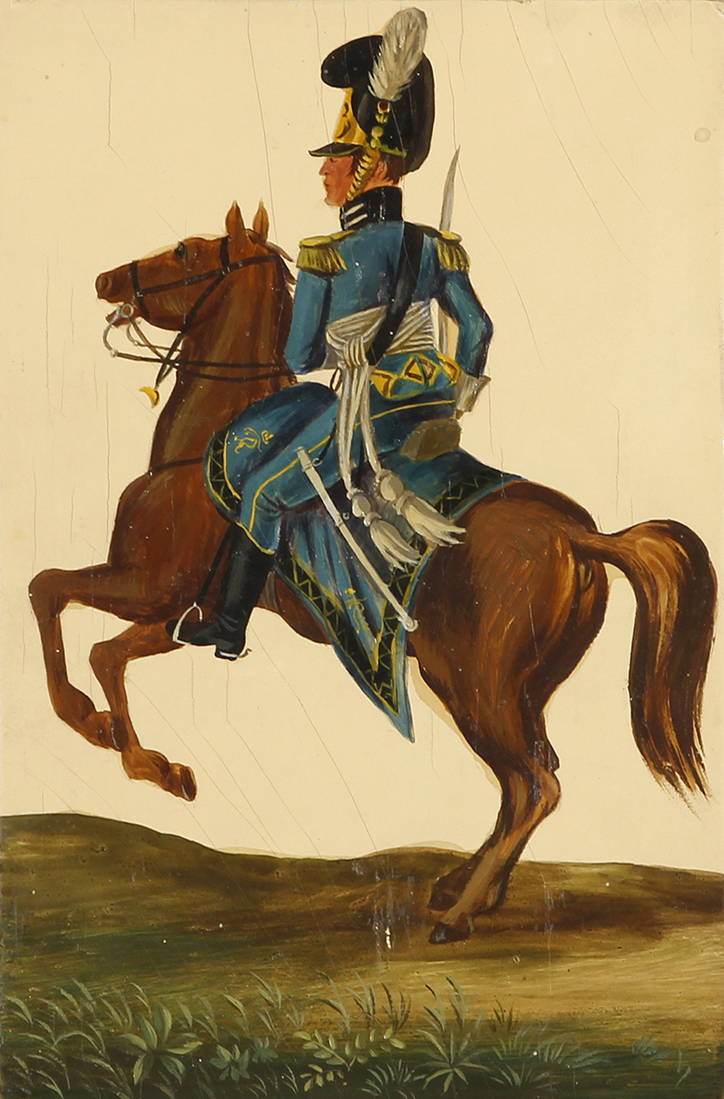Preussischer Offizier zu Pferde.