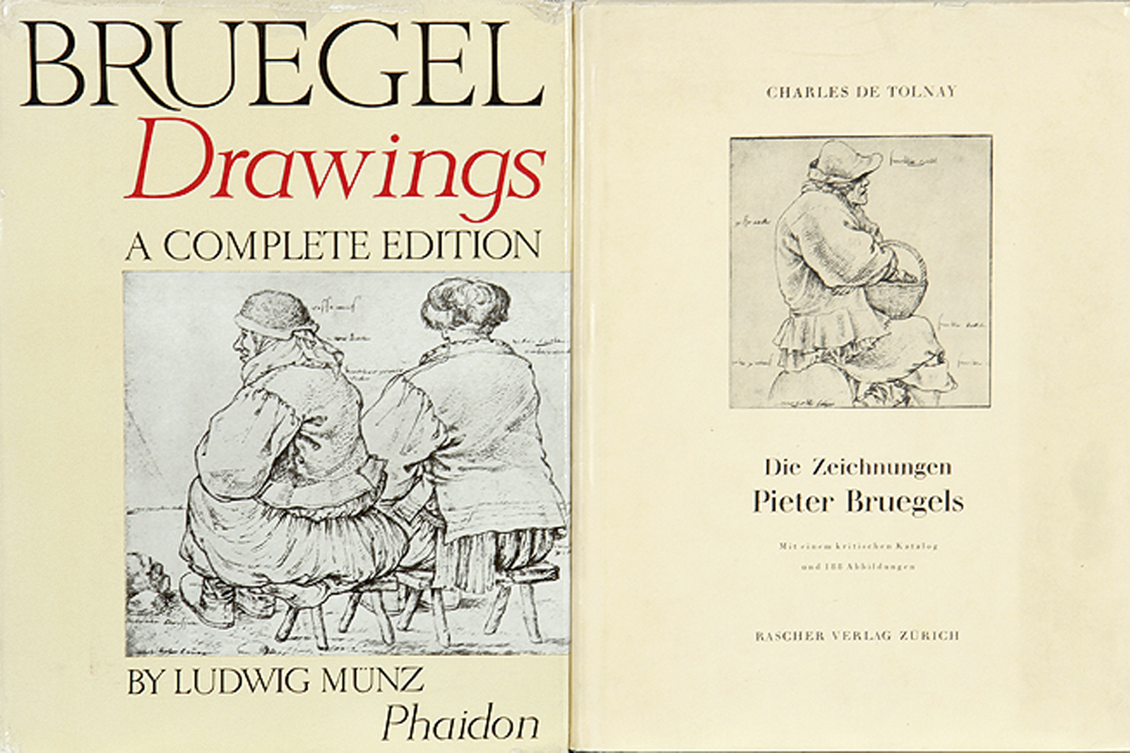 Tolnay, Charles de; Die Zeichnungen Pieter Bruegels (mit einem kritischen Katalog) - Münz, Ludwig; Bruegel. The Drawings. Complete Edition.