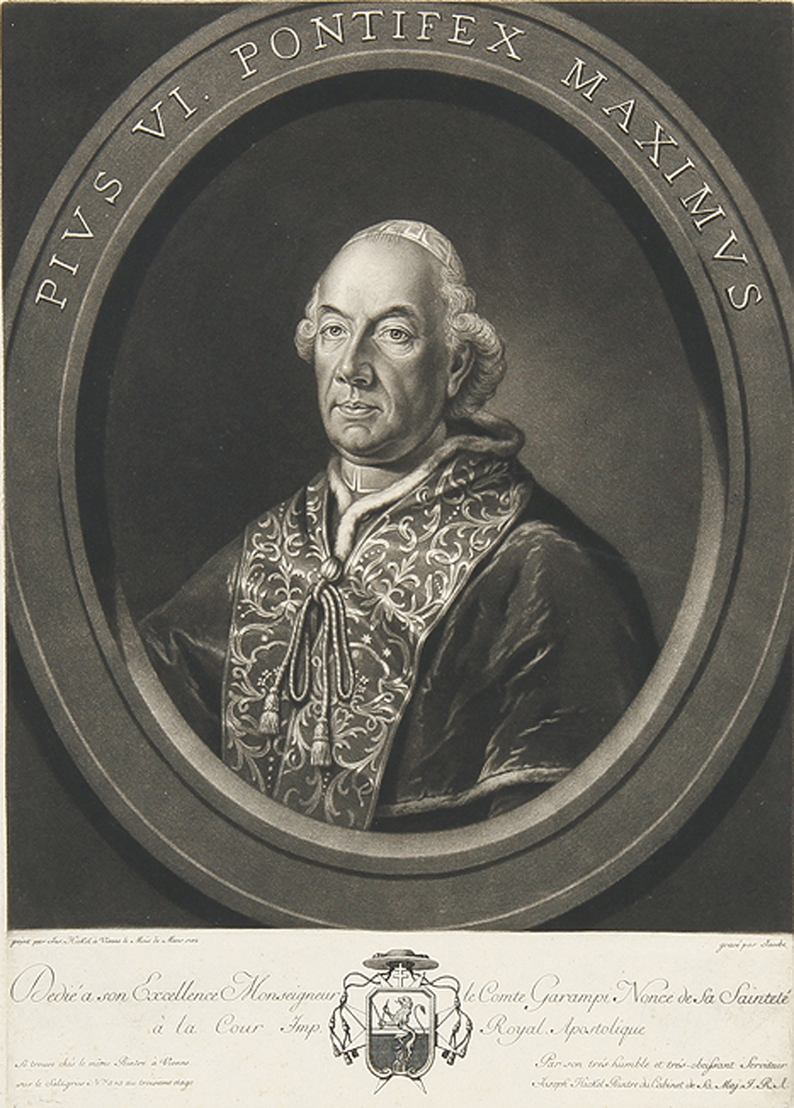 „Pius VI. Pontifex Maximus“.
