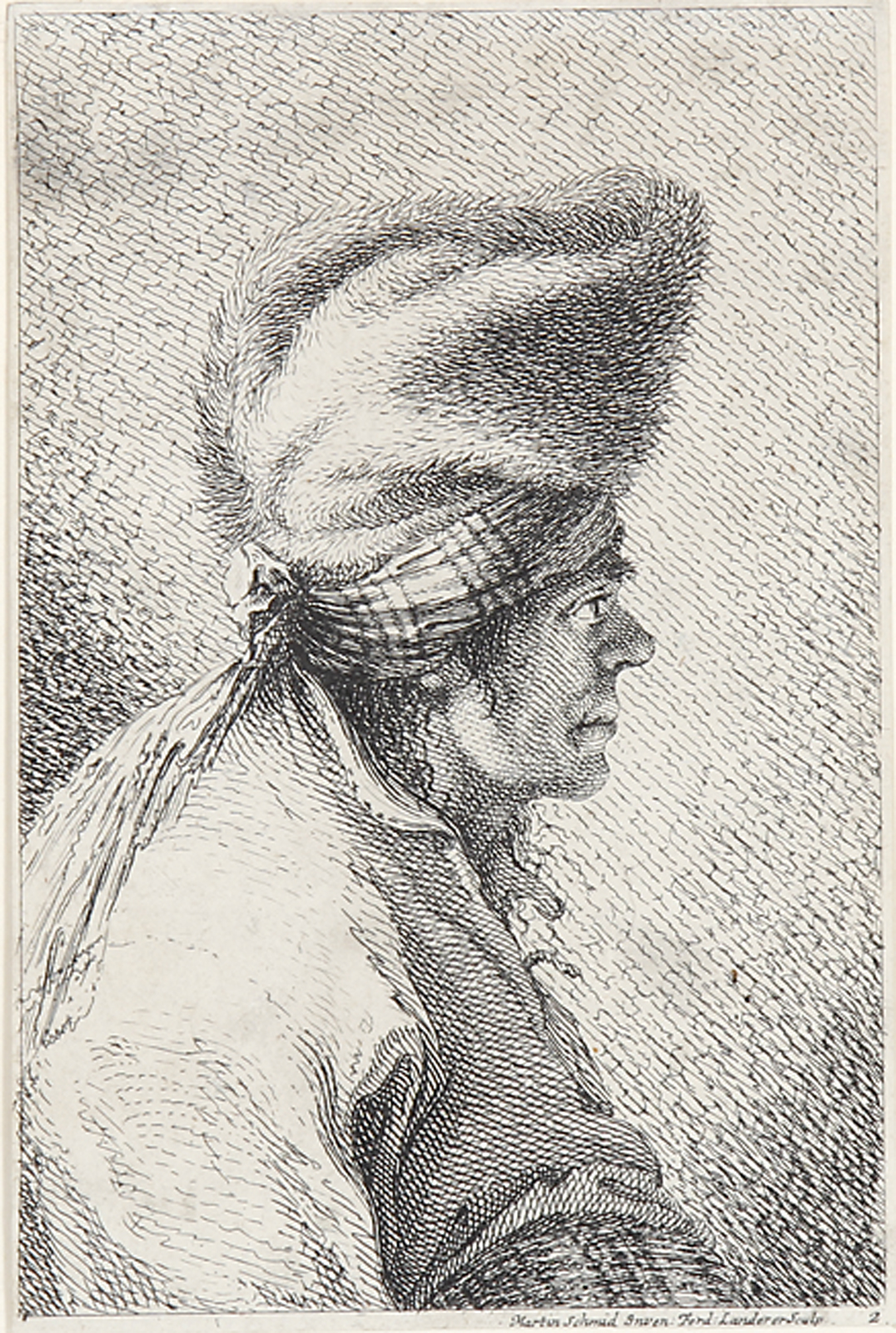 Brustbild eines Mannes (Bildnis mit hoher Pelzmütze).