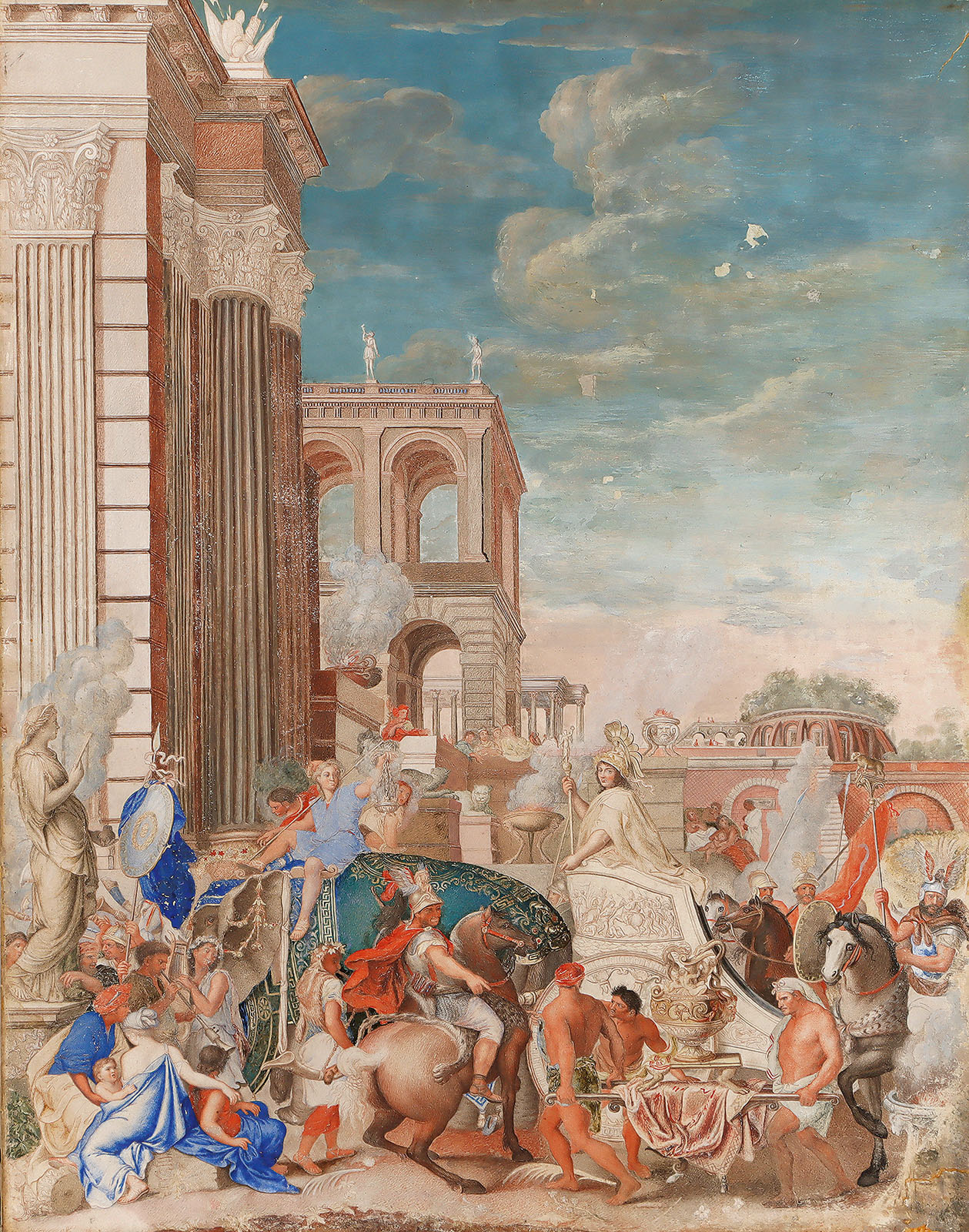 Das Zelt des Darius (Die Familie des Perserkönigs Darius zu Füßen Alexanders des Großen) – Der Triumph Alexanders des Großen (Der Einzug Alexanders des Großen in Babylon).