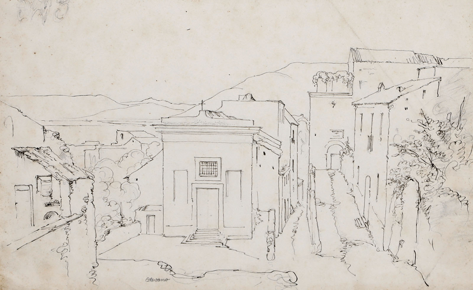 Straßen in einem italienischen Dorf.