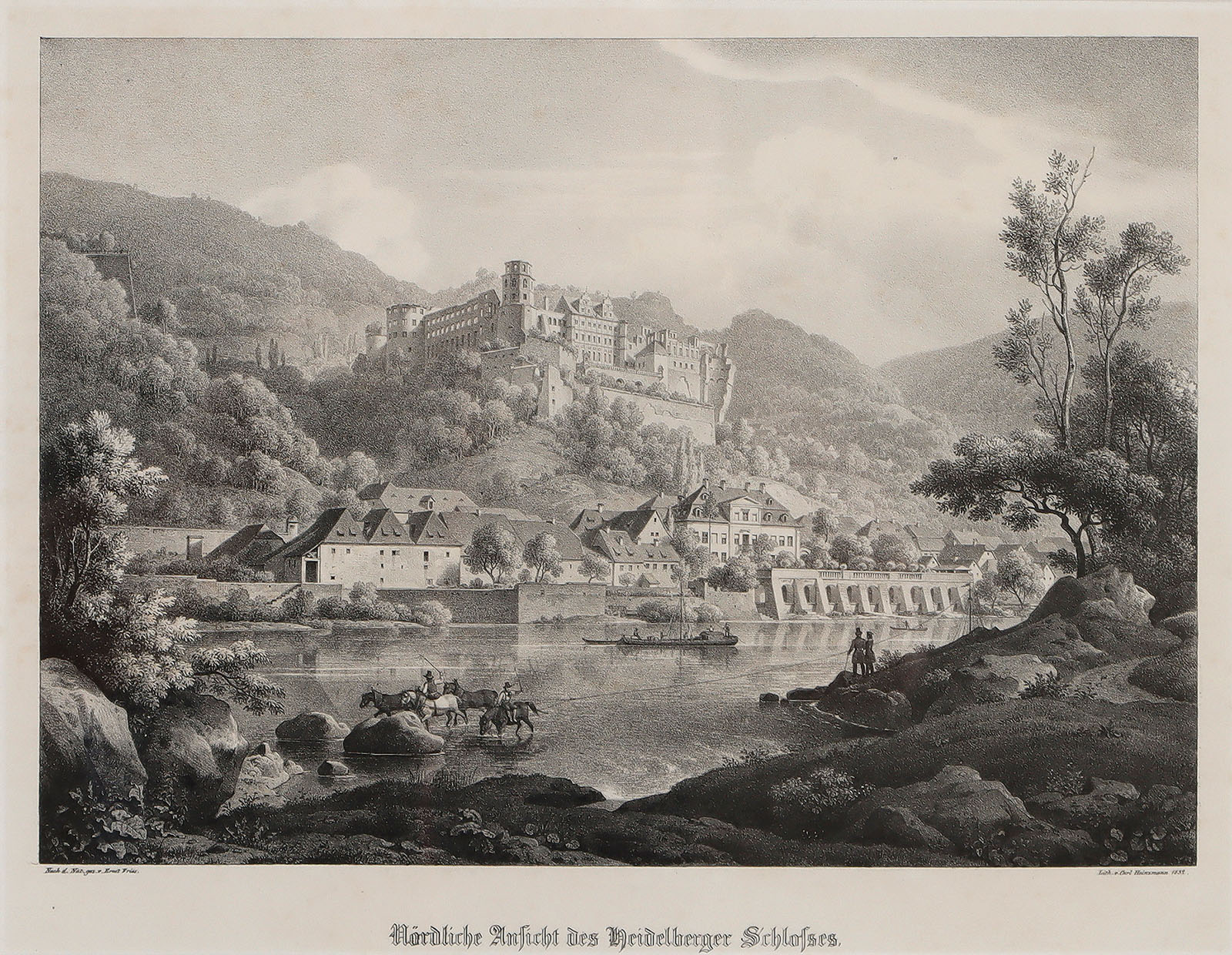 Nördliche Ansicht des Heidelberger Schlosses.