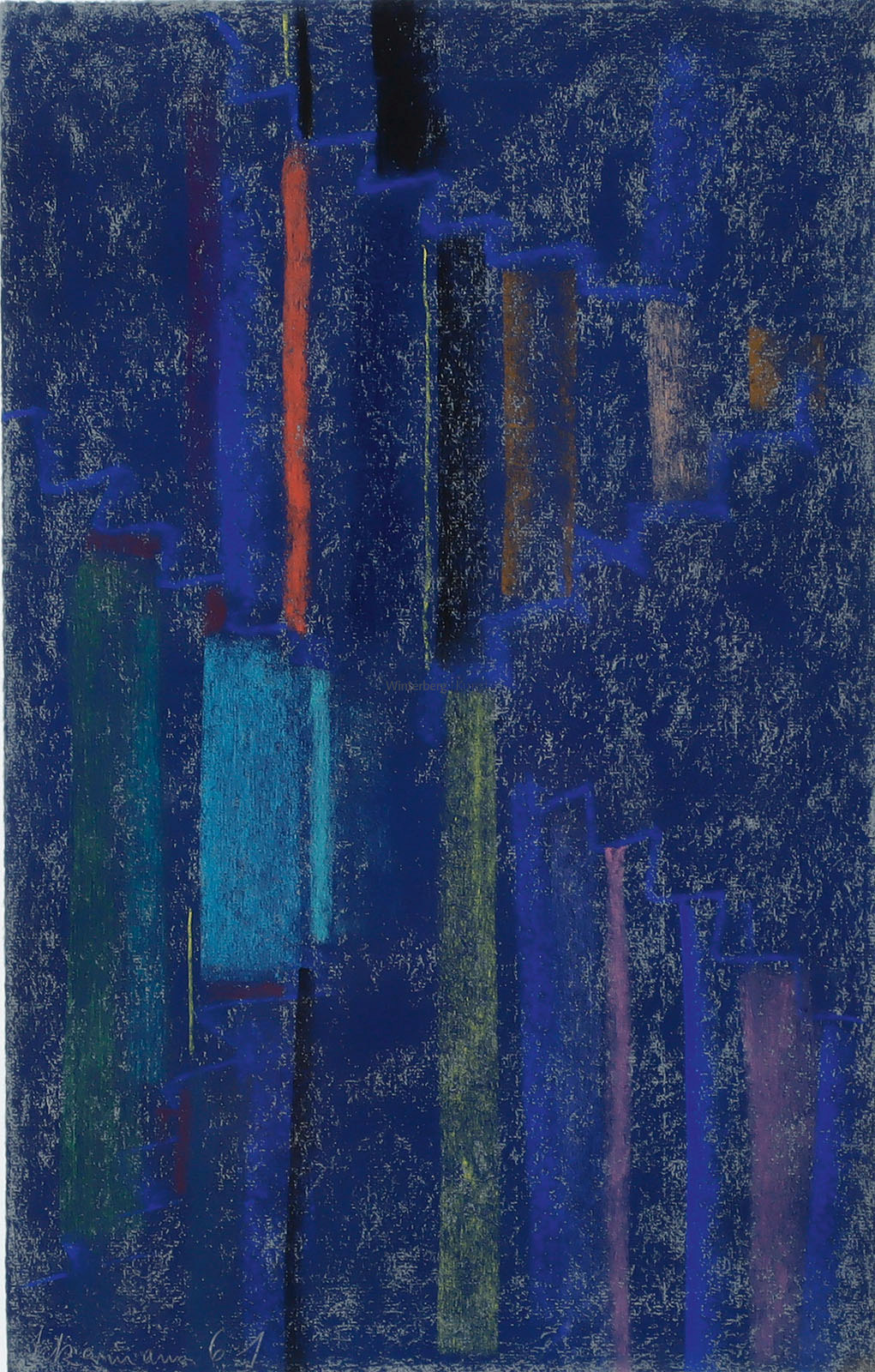 Komposition mit senkrechten Streifen.