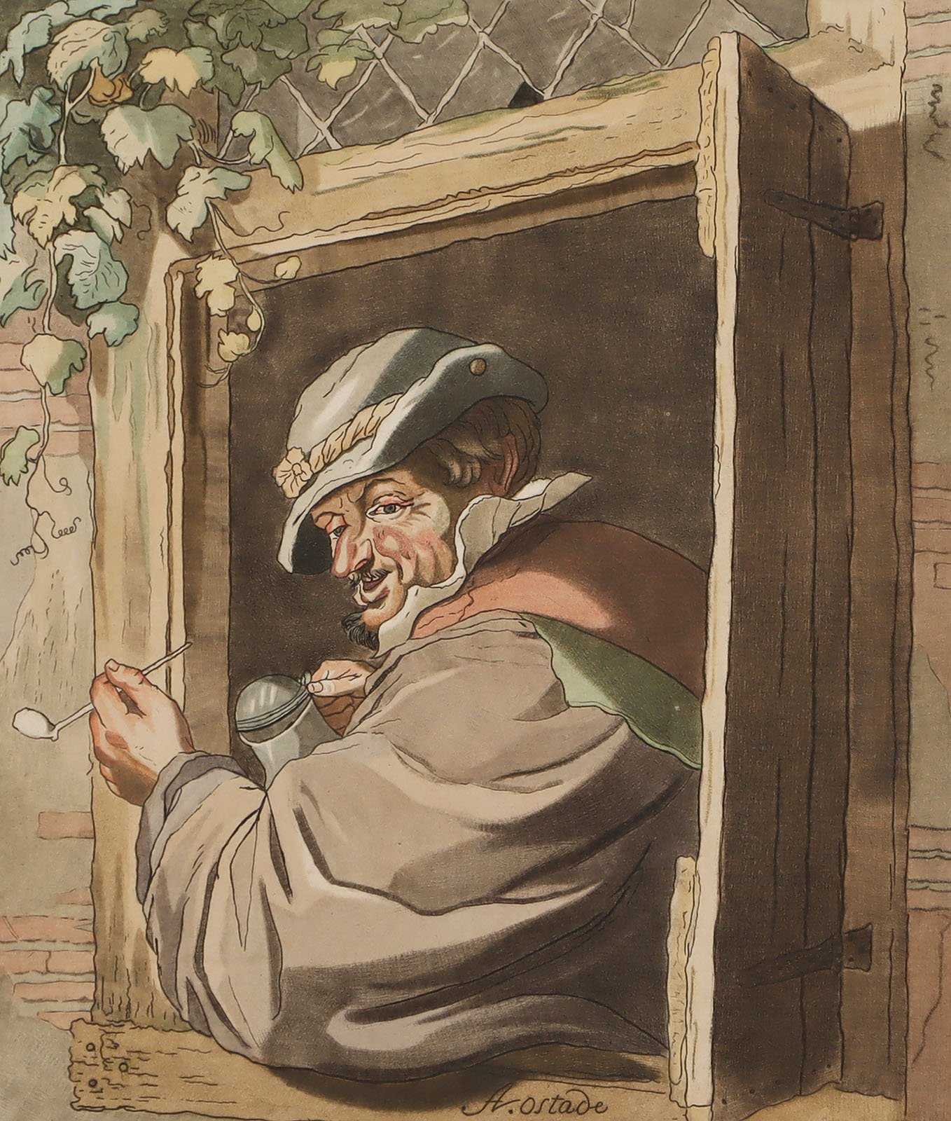 Der Raucher am Fenster.