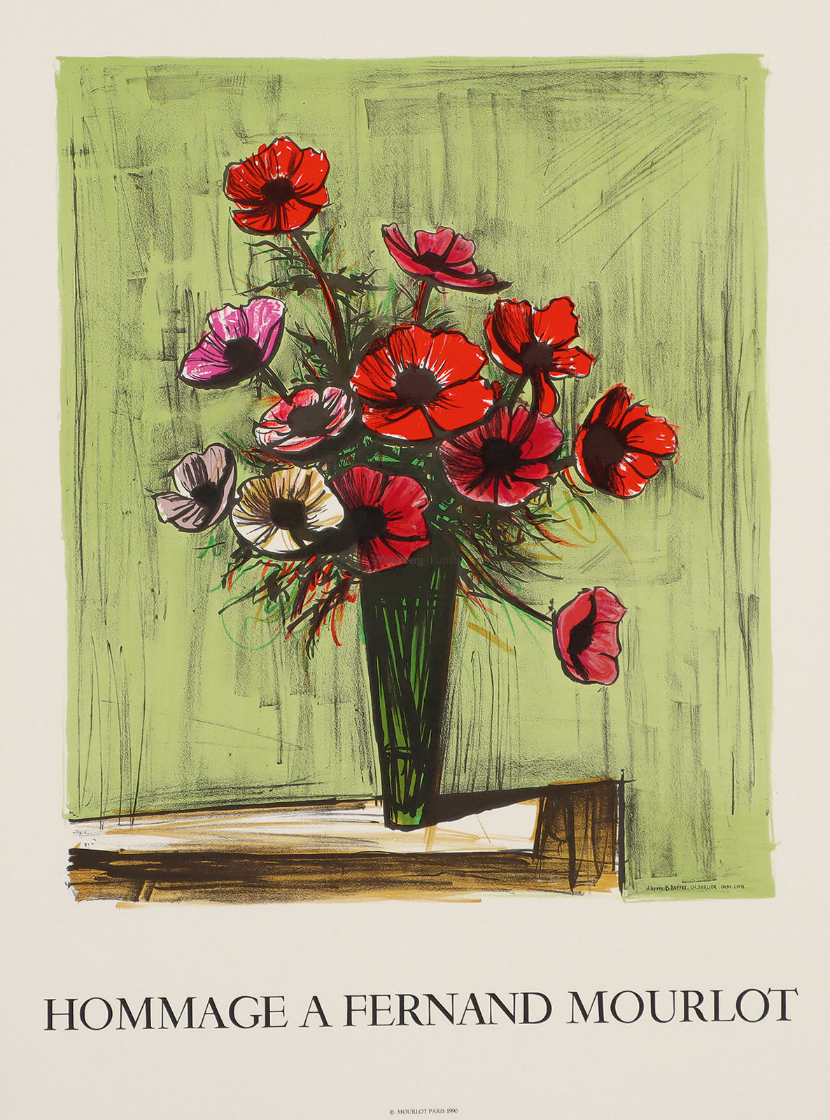 Bouquet de Coquelicots dans un Vase mince.