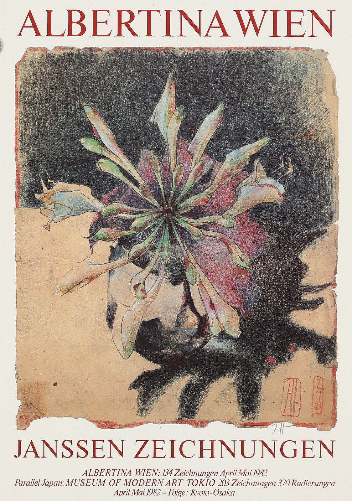 Figürliche Darstellungen und Blumen.