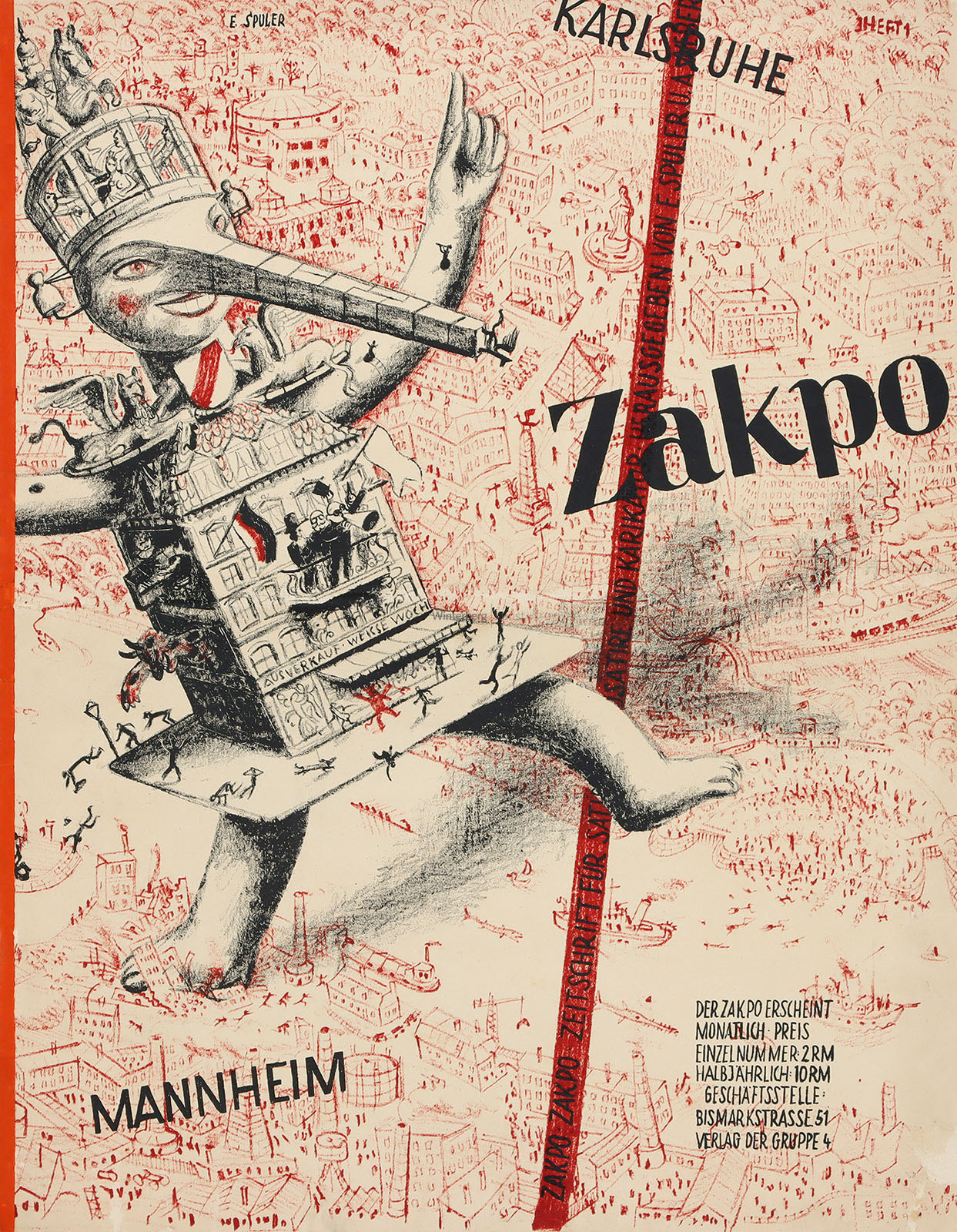 Zakpo. Monatsschrift für Zeitkunst, Zeitbetrachtung, Satire und Karikatur.