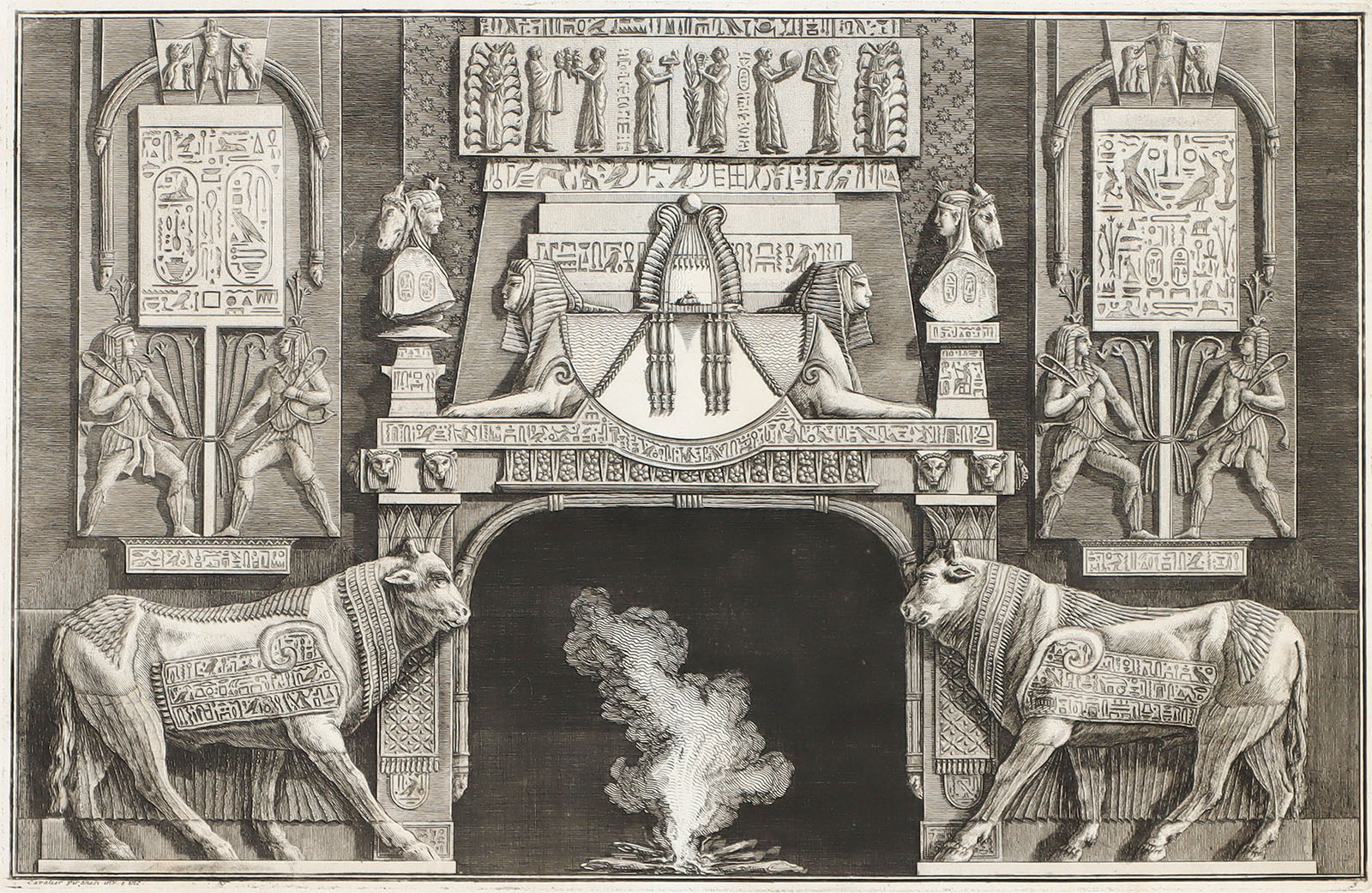 Cheminée à l’Egyptienne.