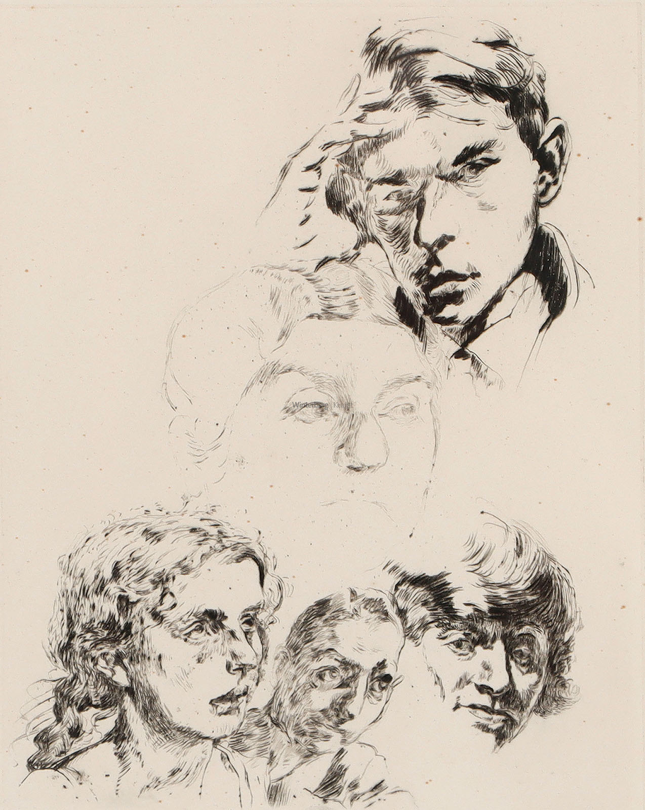 Fünf Portraitstudien.