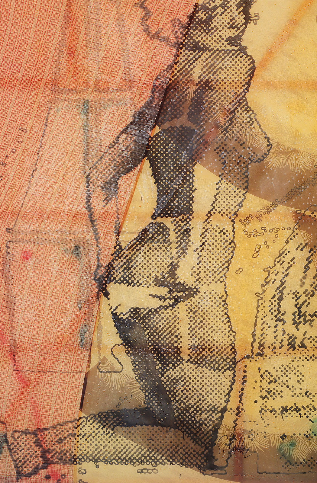 Kniender weiblicher Akt.