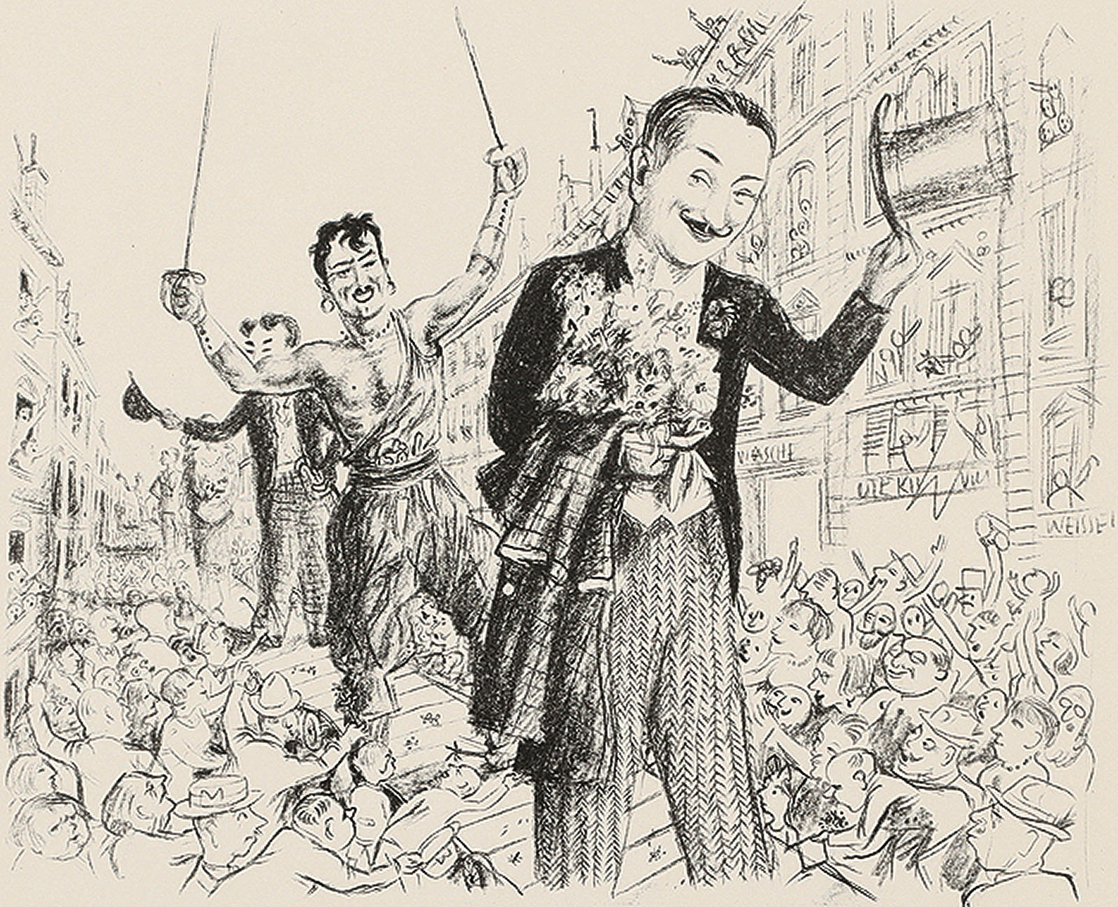 Filmstars beehren persönlich.