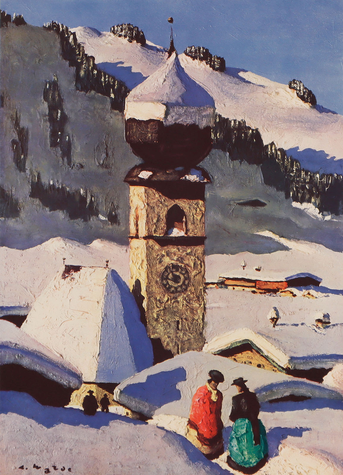 Sommer in Tirol – Tiroler Bergdorf (Auracher Kirche).