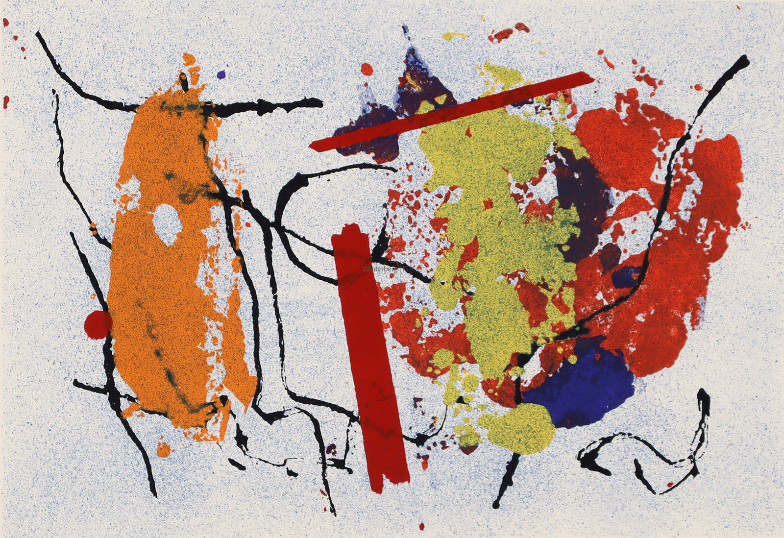 Komposition in Rot, Orange, Gelb, Blau und Schwarz – Epitaph für Karl Amadeus Hartmann.