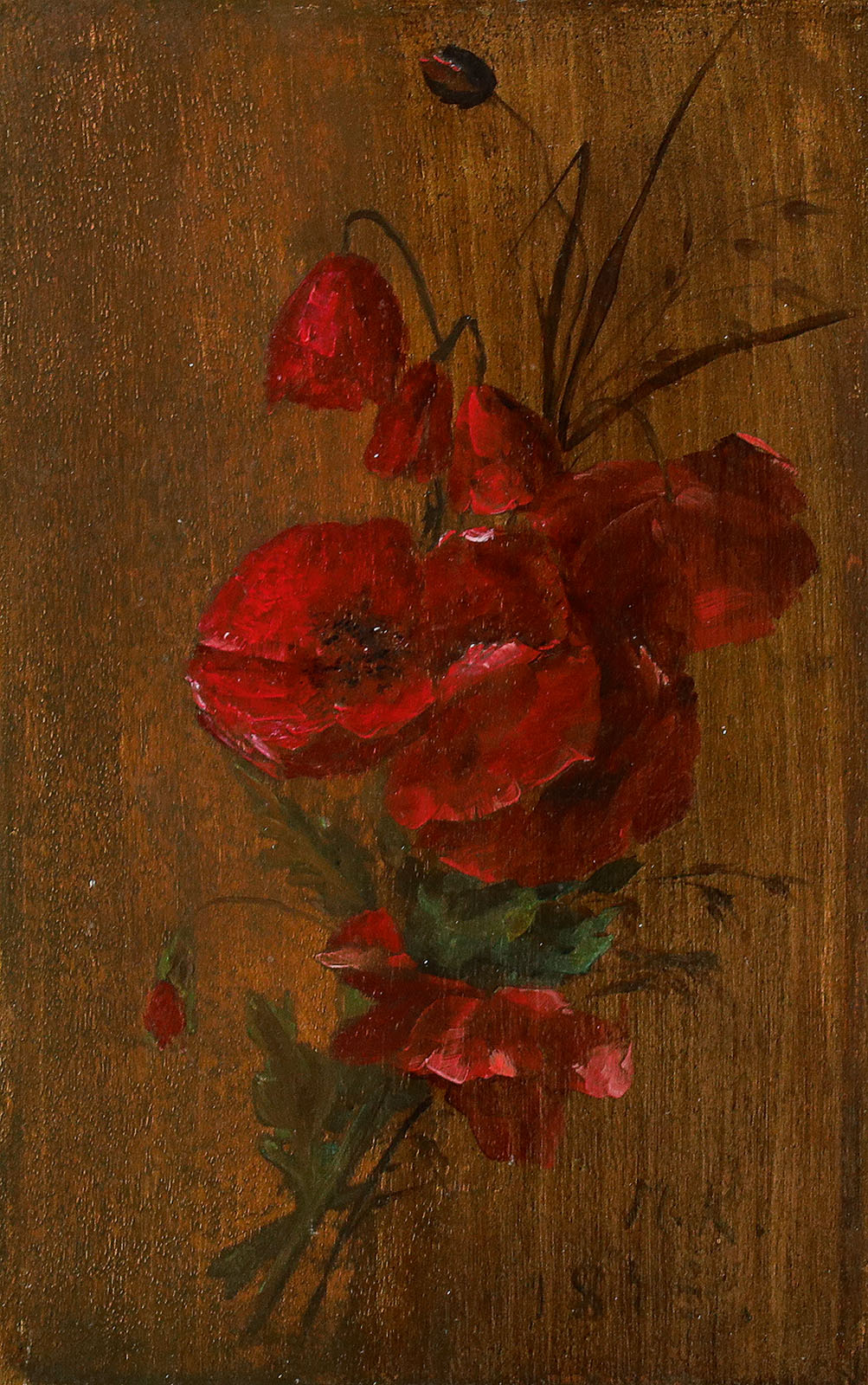 Kleiner Mohnblumenstrauß.