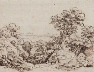 Italienische Landschaft am Meer,