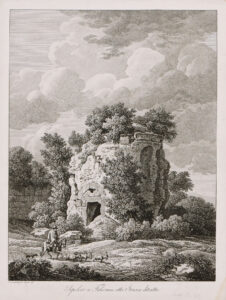 In villa Mecenate a Tivoli – Sepolcro a Falerium… – Die Landschaft mit dem hl. Hubertus – … mit den vier Ziegen vorn – … mit dem Jäger… – Die Mühle in alten Gebäuden.