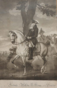 König Friedrich Wilhelm II. von Preußen zu Pferde.