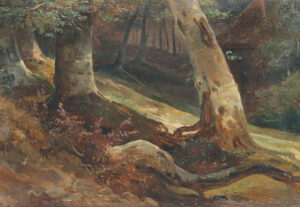 Herbstlicher Waldweg.