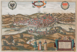 Landshut – Mainz – Passau – Schwäbisch Hall: „Landshut“ – „Ments…“ – „Passaw…“ – „Hala“.