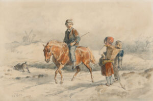 Forstaufseher im Winter.