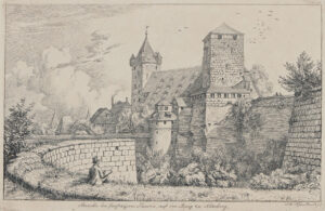 Ansicht des fünfekigen Thurms, auf der Burg zu Nürnberg.