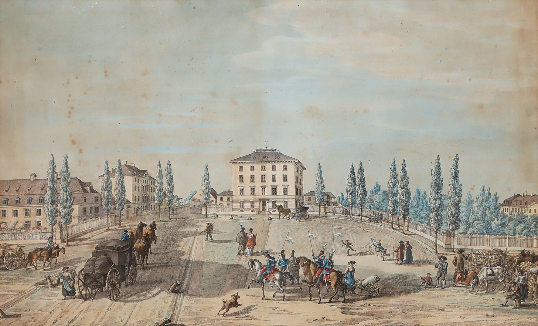 München: Der Karlsplatz (Stachus) gegen Westen.