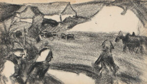 Bauern bei der Feldarbeit.