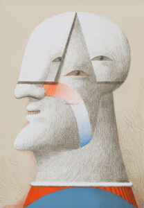 Porträt dreiäugig.