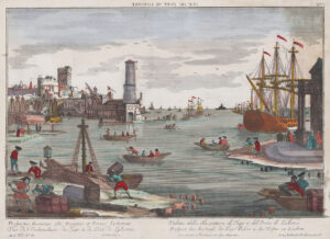 Lissabon: „Vuë du Port de Lisbonne“.