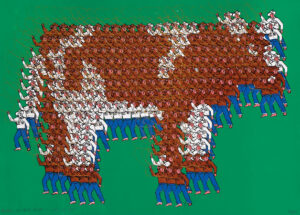 Die Milk-Brothers melken die Kuh.