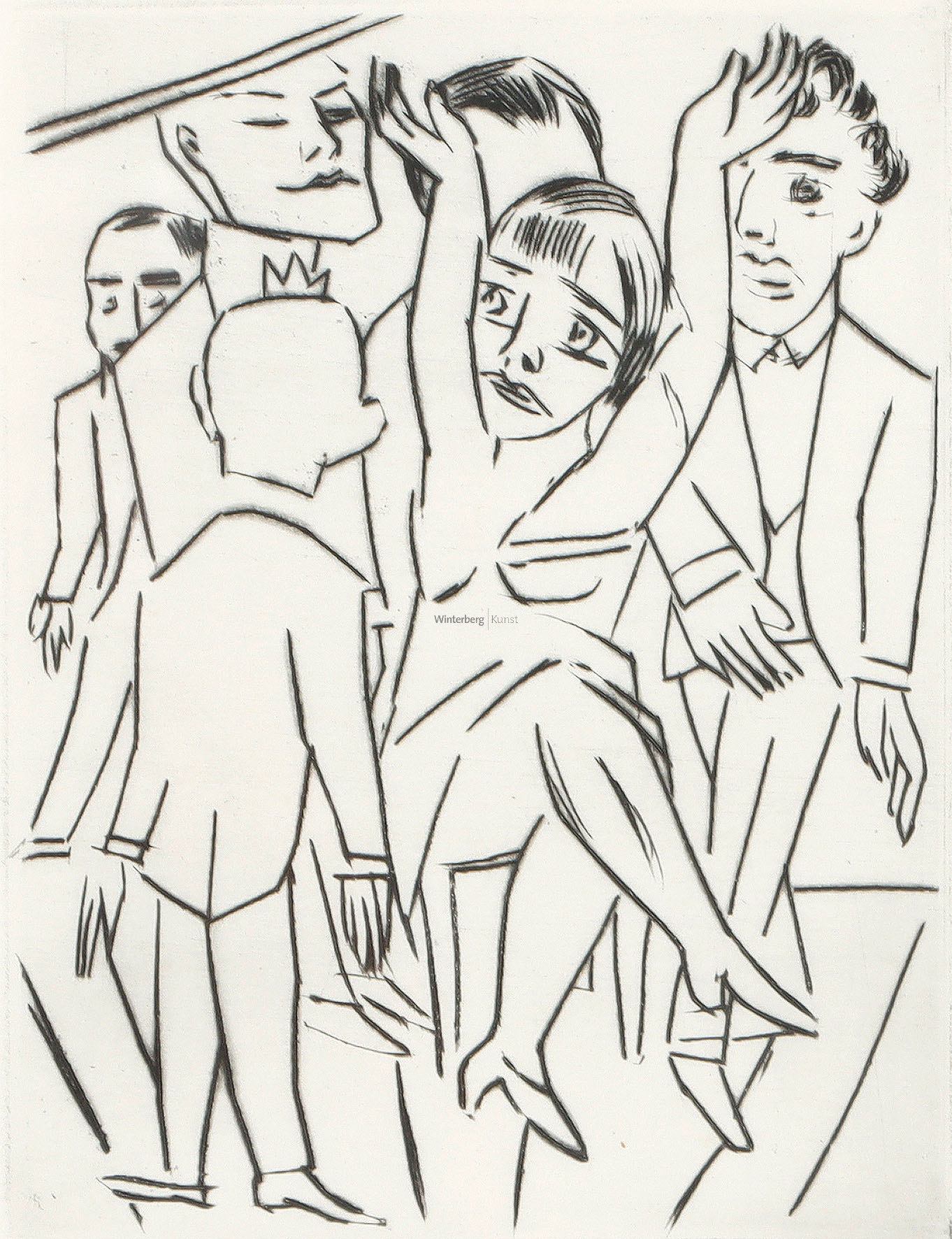 Johanna zwischen den Männern.