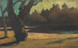 Abend im Park des Nymphenburger Schlosses.