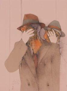 Iris germanica – Zwei, die sich nicht fotografieren lassen wollen – La poesia della tristezza.