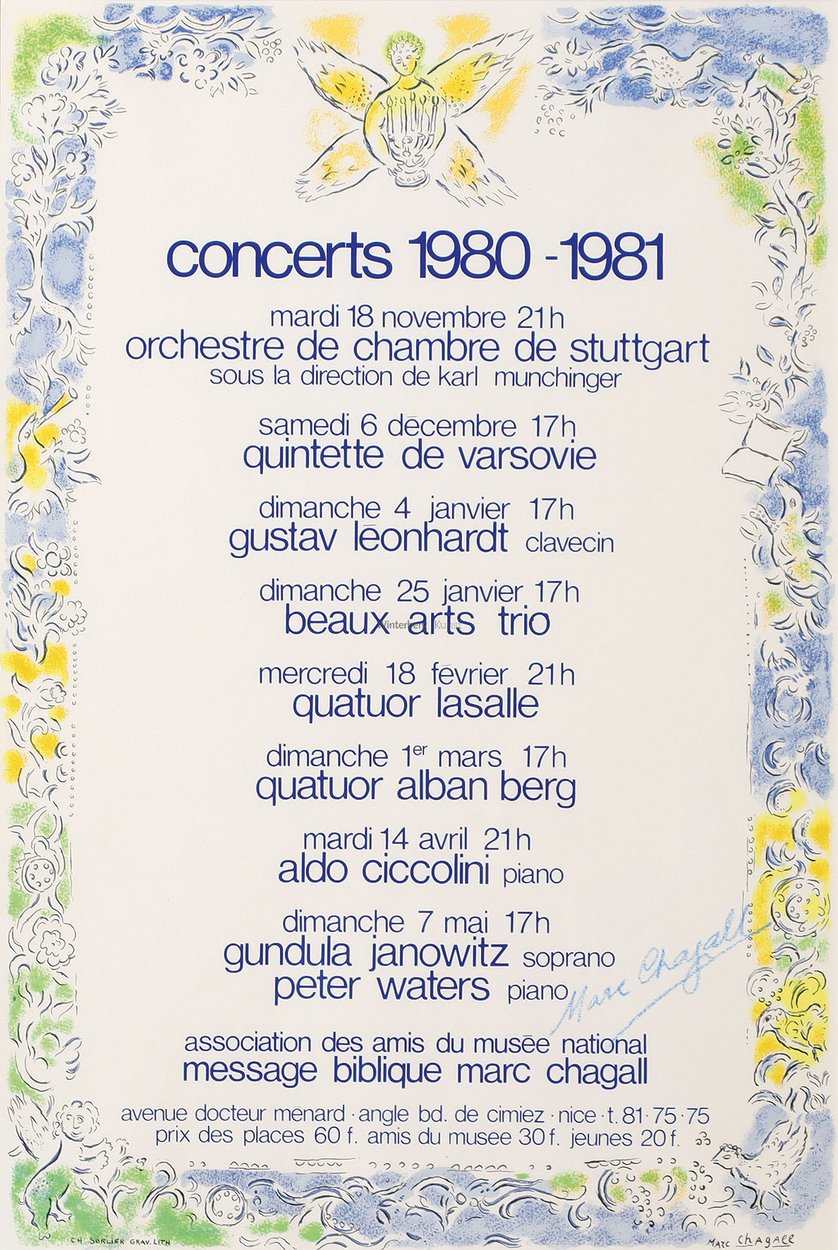 Affiche pour les Concerts.