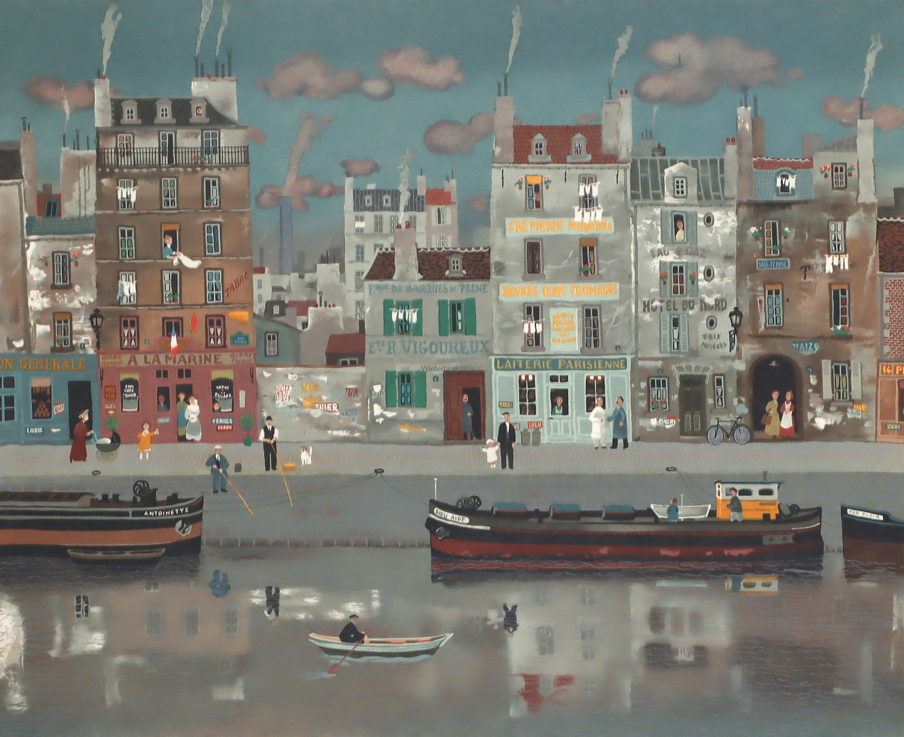 Paris, Pêcheurs sur le Canal.