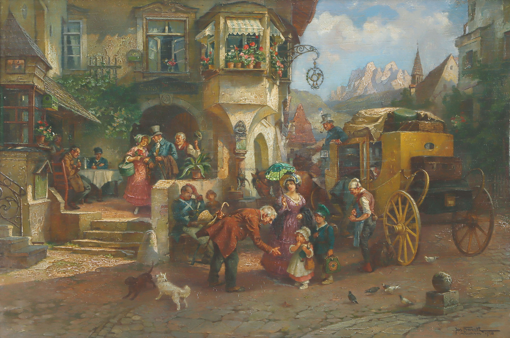 „Vor Abfahrt der Post“.