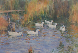 „Enten am Schilfteich“.