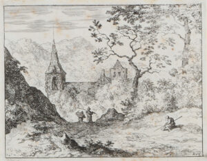 Der breite Fluss – Der Heuschober mit dem abnehmbaren Dach – Die Kirche im Tal – Die zwei Pferdekarren.