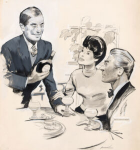 Weinverkostung in trauter Runde.