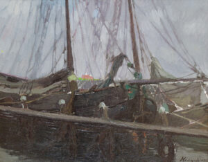 Segelboote an einer Anlegestelle.