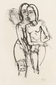 Zwei Mädchen mit Mond.