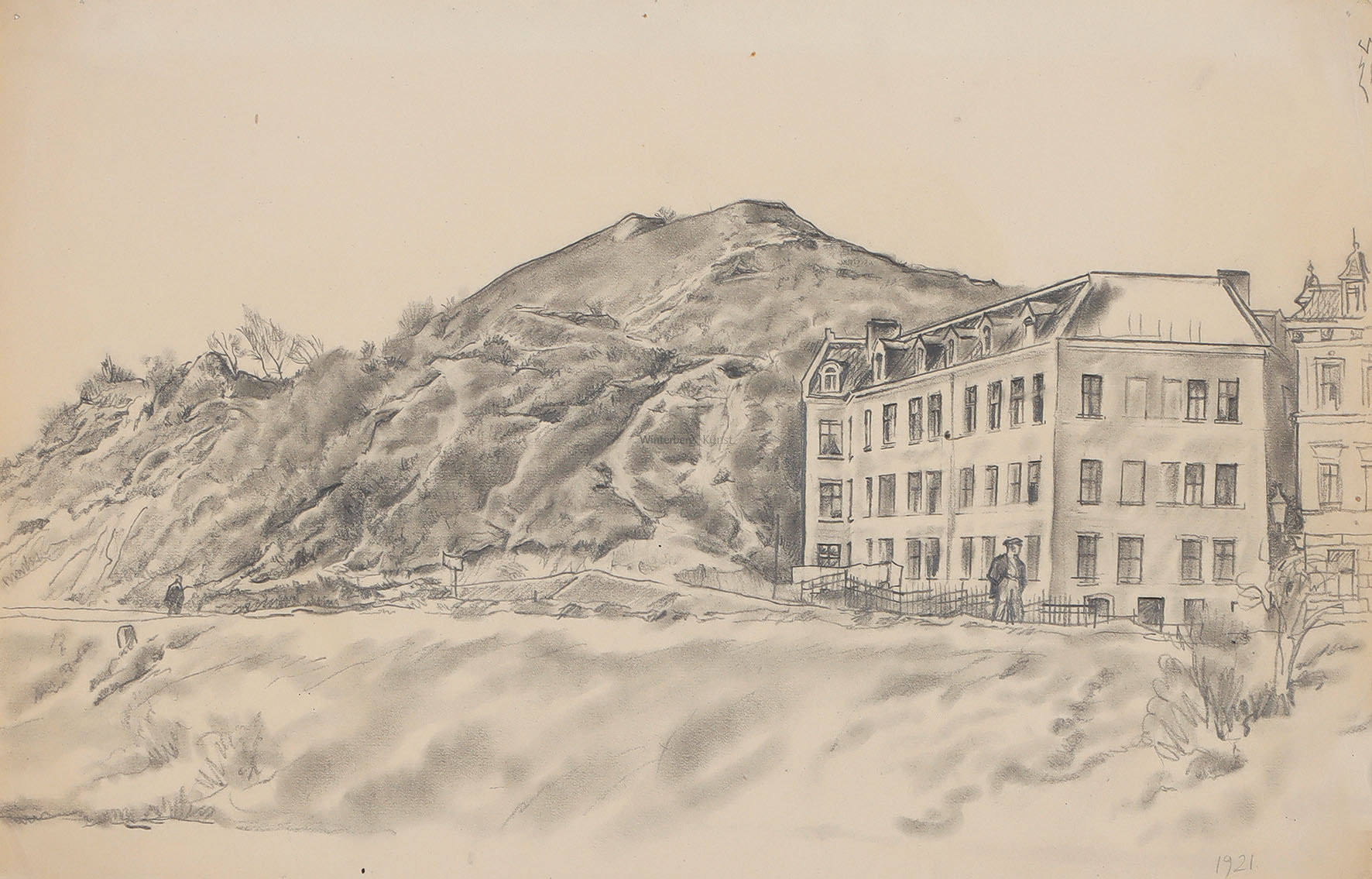 Haus in den Dünen bei Danzig.