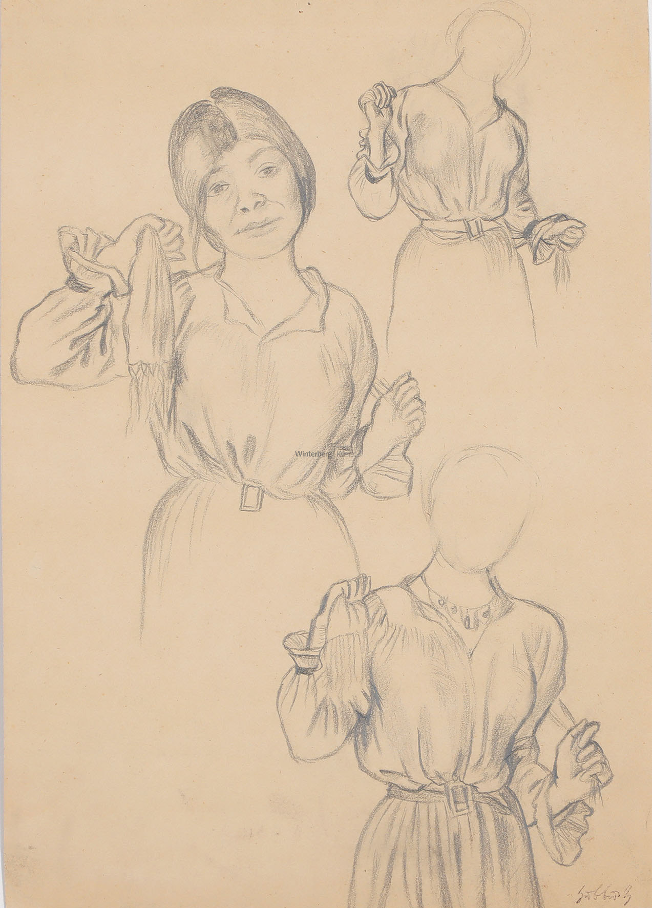 Stehende Zigeunerin.