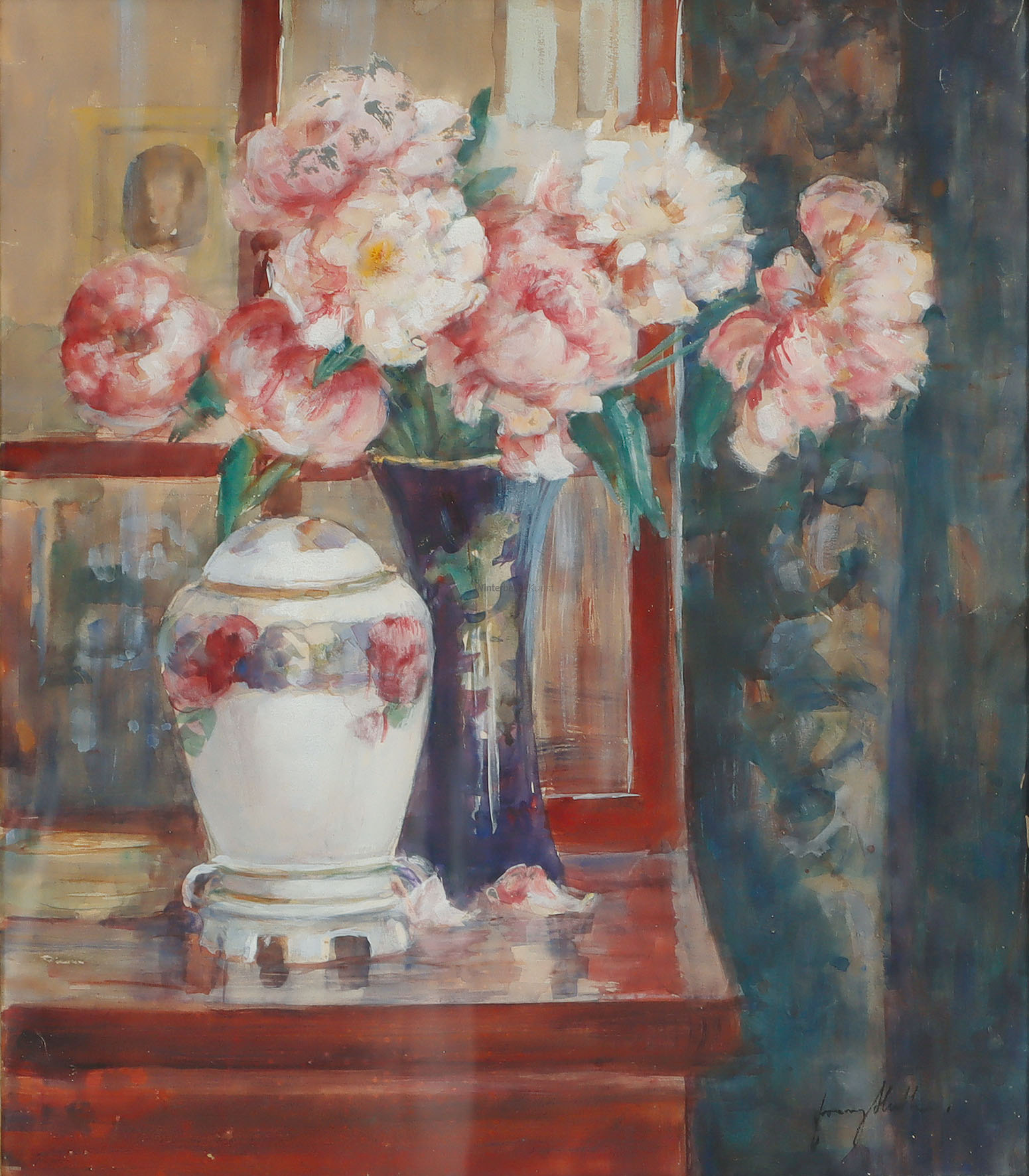 Pfingstrosenstrauß.