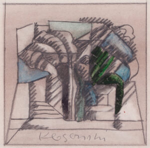 Komposition mit zwei Gestalten.