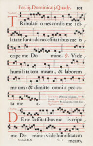 Tribulationes cordis mei dilatatae sunt…