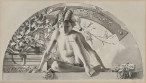 „February“ (Knabenakt mit Narrenkappe und Mandoline) – „March“ (Knabenakt mit Blütenkranz) – „April“ (Knabenakt mit Hasen) – „May“ (Knabenakt mit Liebespfeilen in einem Köcher und Maiglöckchen) – „June“ (Knabenakt mit Rosenstrauß und Schmetterling).