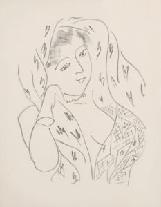 Portrait au Châle et Collier.