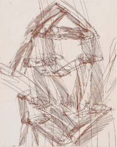 Abstrakte Komposition – Abstrahierte Figur (zu der Radierfolge zum Wandbild in der Kapelle St. Virgil in Salzburg).